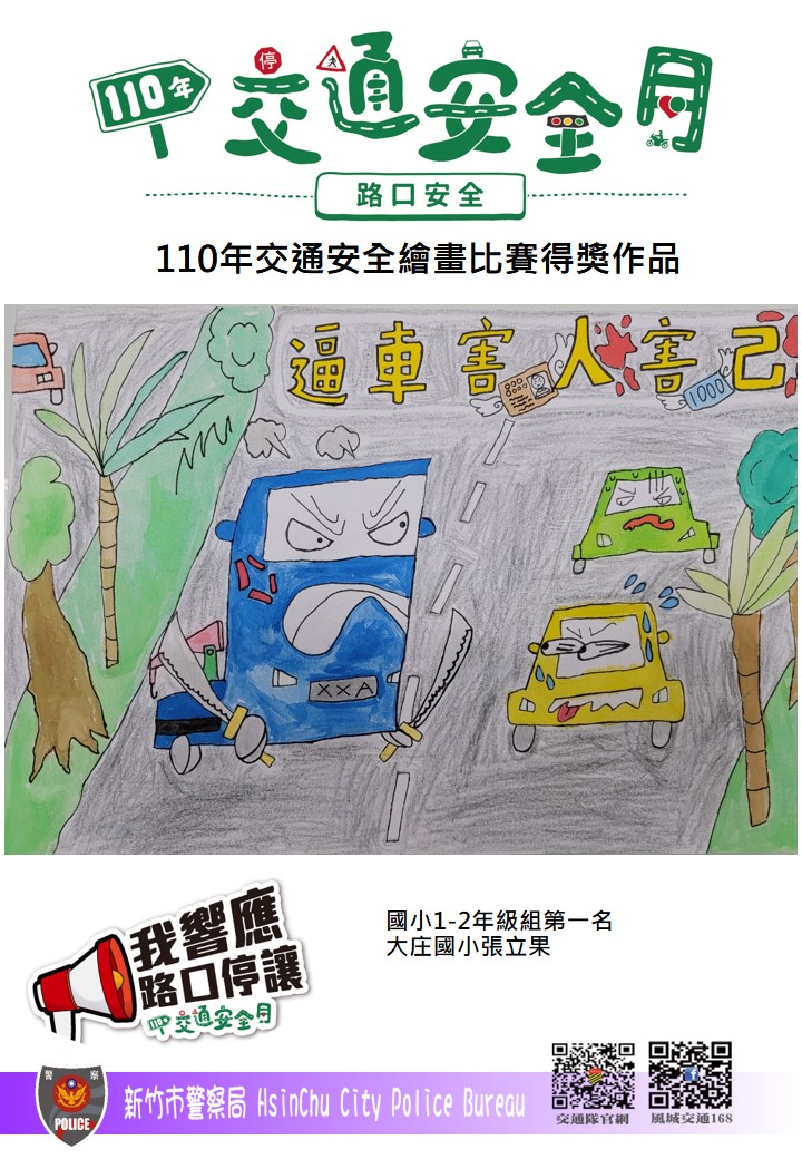 110年交通安全繪畫比賽低年級組得獎作品-1